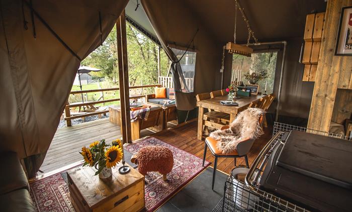 Living space that flows outside onto the covered veranda.